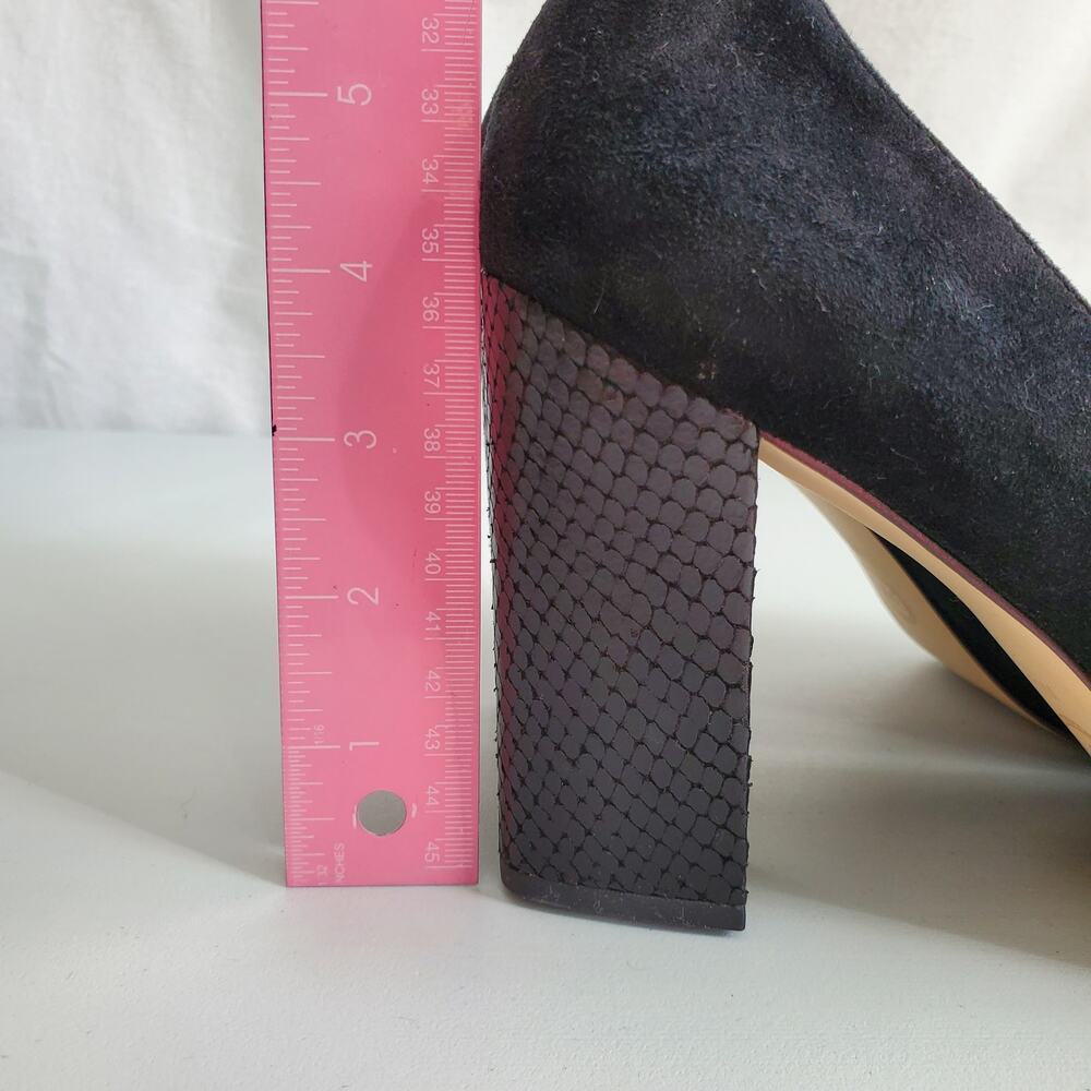 Michael Kors Black Suede Gloria Kiltie Fringe Heel Shoe 11 Career Elegant Luxury - Picture 10 of 11